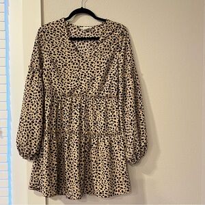 Love Riche Animal Print Mini Dress Size Medium